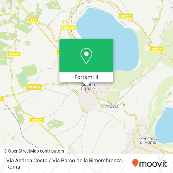 Mappa Via Andrea Costa / Via Parco della Rimembranza