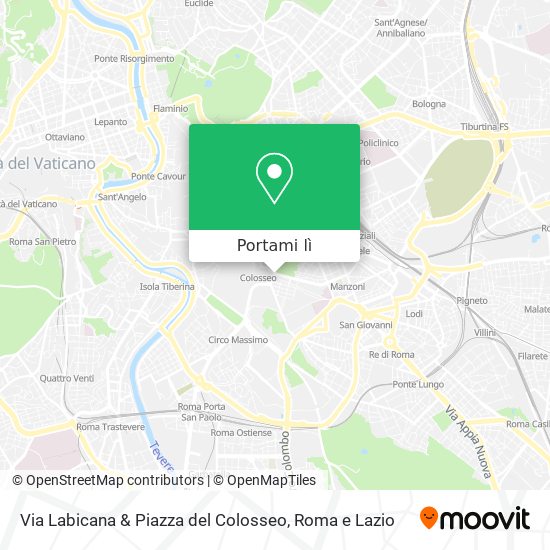 Mappa Via Labicana & Piazza del Colosseo