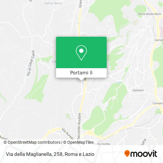 Mappa Via della Maglianella, 258