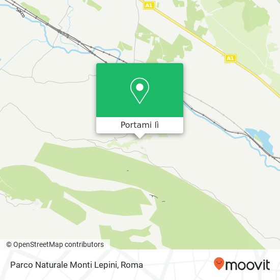 Mappa Parco Naturale Monti Lepini