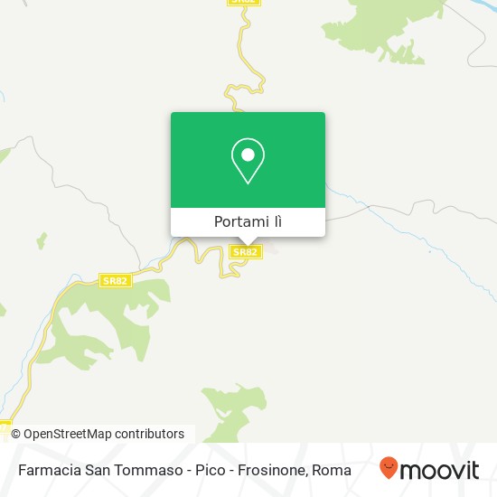 Mappa Farmacia San Tommaso - Pico - Frosinone