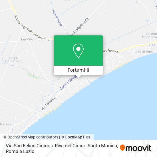 Mappa Via San Felice Circeo / Riva del Circeo Santa Monica