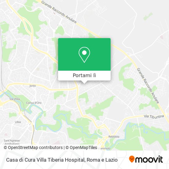 Mappa Casa di Cura Villa Tiberia Hospital