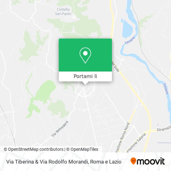 Mappa Via Tiberina & Via Rodolfo Morandi
