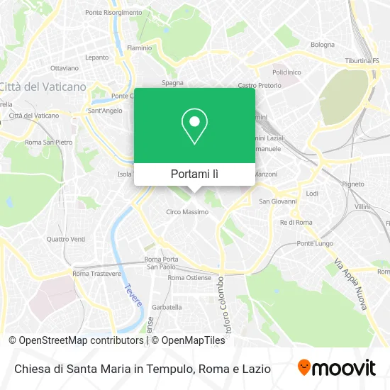 Mappa Chiesa di Santa Maria in Tempulo