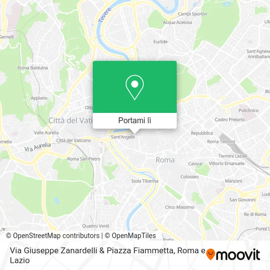 Mappa Via Giuseppe Zanardelli & Piazza Fiammetta