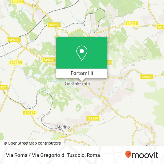 Mappa Via Roma / Via Gregorio di Tuscolo