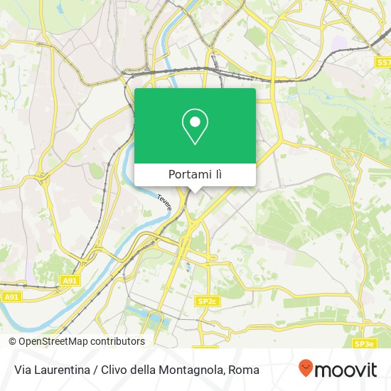 Mappa Via Laurentina / Clivo della Montagnola