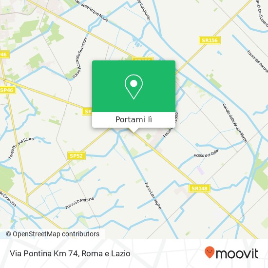 Mappa Via Pontina Km 74