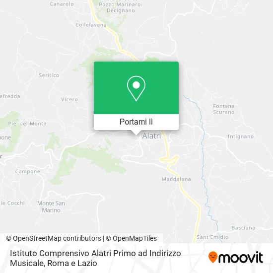 Mappa Istituto Comprensivo Alatri Primo ad Indirizzo Musicale