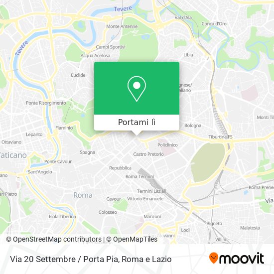 Mappa Via 20 Settembre / Porta Pia
