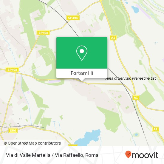 Mappa Via di Valle Martella / Via Raffaello