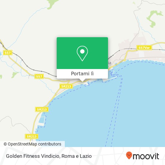 Mappa Golden Fitness Vindicio
