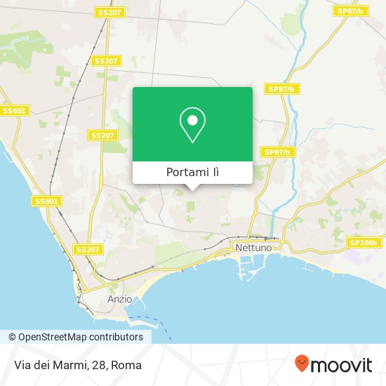 Mappa Via dei Marmi, 28