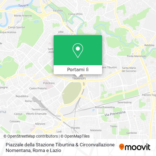 Mappa Piazzale della Stazione Tiburtina & Circonvallazione Nomentana