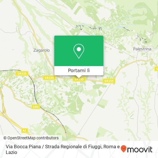 Mappa Via Bocca Piana / Strada Regionale di Fiuggi