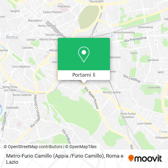 Mappa Metro-Furio Camillo (Appia /Furio Camillo)