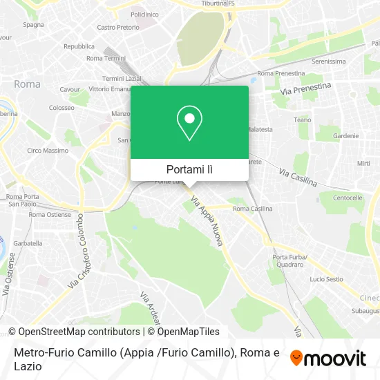 Mappa Metro-Furio Camillo (Appia /Furio Camillo)