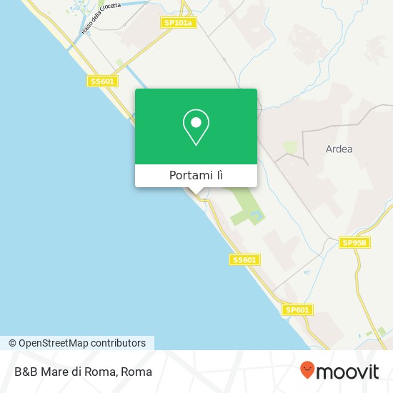 Mappa B&B Mare di Roma