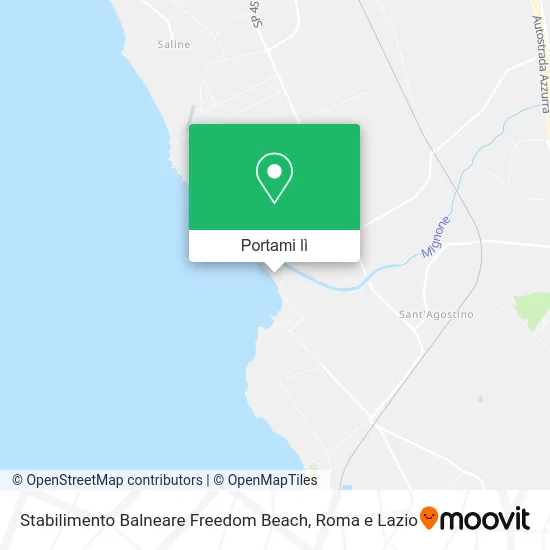 Mappa Stabilimento Balneare Freedom Beach