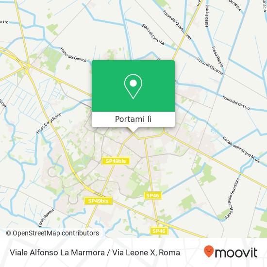 Mappa Viale Alfonso La Marmora / Via Leone X
