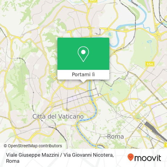Mappa Viale Giuseppe Mazzini / Via Giovanni Nicotera