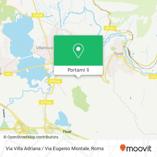 Mappa Via Villa Adriana / Via Eugenio Montale