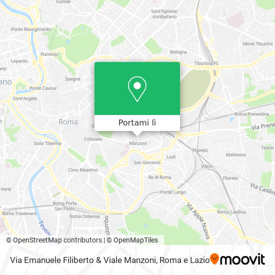 Mappa Via Emanuele Filiberto & Viale Manzoni