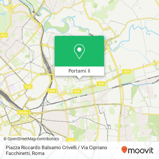 Mappa Piazza Riccardo Balsamo Crivelli / Via Cipriano Facchinetti