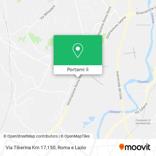 Mappa Via Tiberina Km 17,150