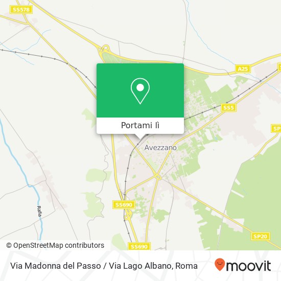Mappa Via Madonna del Passo / Via Lago Albano