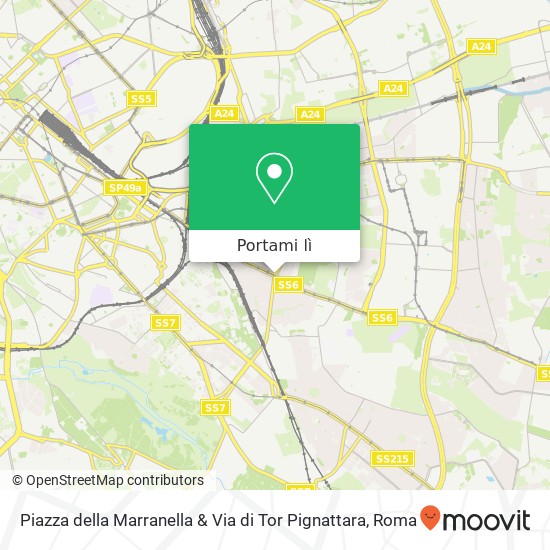 Mappa Piazza della Marranella & Via di Tor Pignattara