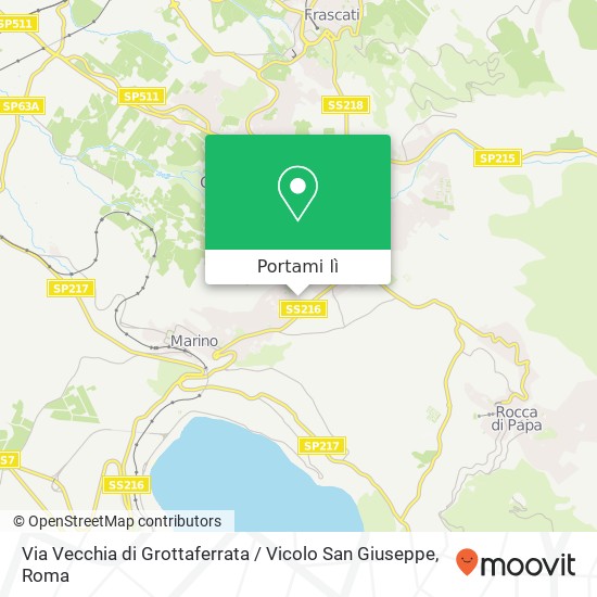 Mappa Via Vecchia di Grottaferrata / Vicolo San Giuseppe