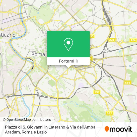 Mappa Piazza di S. Giovanni in Laterano & Via dell'Amba Aradam