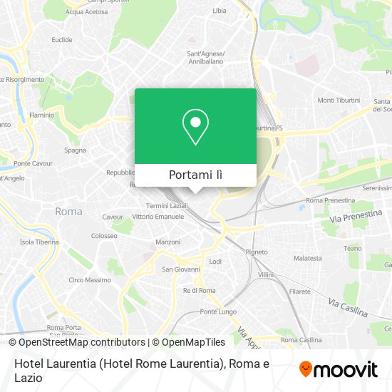 Mappa Hotel Laurentia (Hotel Rome Laurentia)