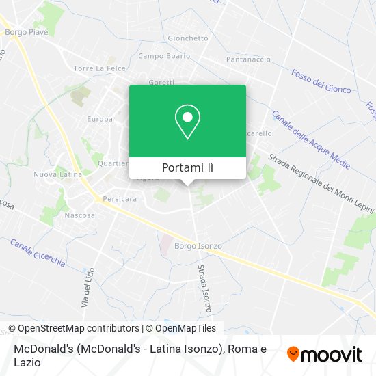 Mappa McDonald's (McDonald's - Latina Isonzo)