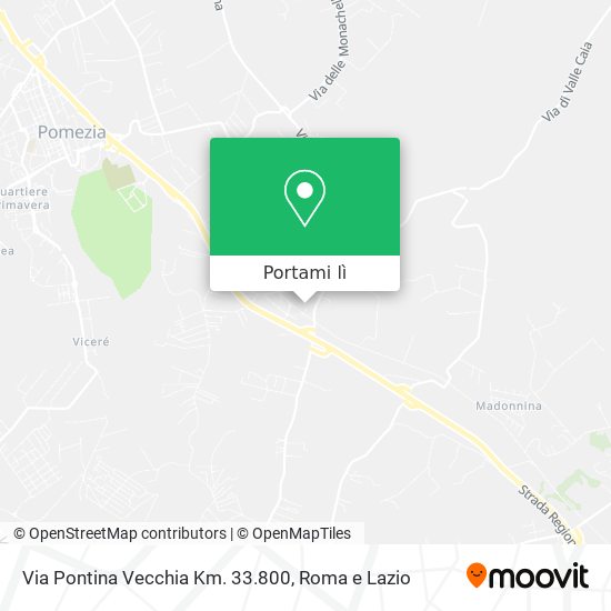 Mappa Via Pontina Vecchia Km. 33.800