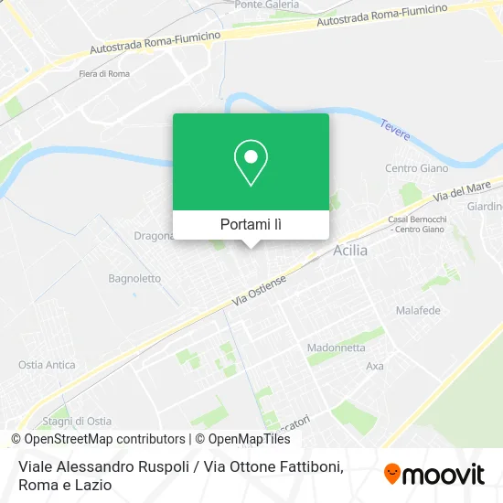 Mappa Viale Alessandro Ruspoli / Via Ottone Fattiboni