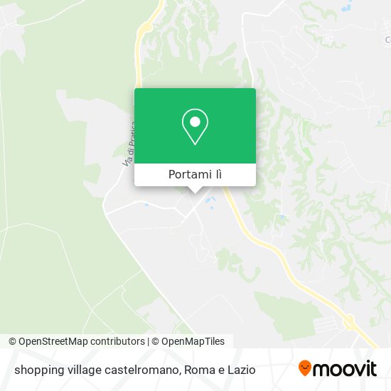 Mappa shopping village castelromano