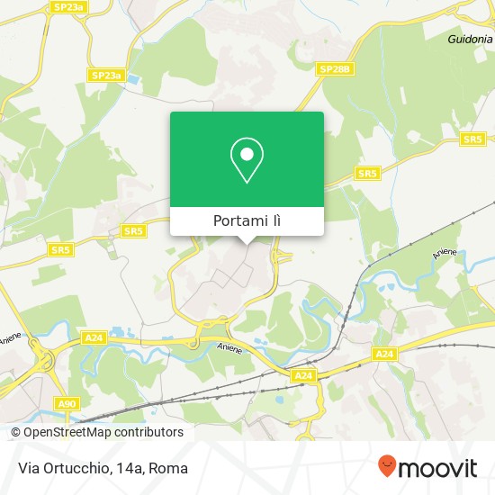 Mappa Via Ortucchio, 14a