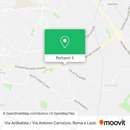 Mappa Via Ardeatina / Via Antonio Carruccio