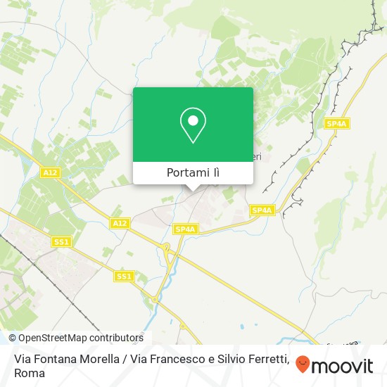 Mappa Via Fontana Morella / Via Francesco e Silvio Ferretti