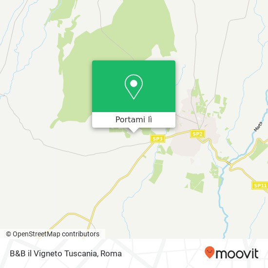 Mappa B&B il Vigneto Tuscania