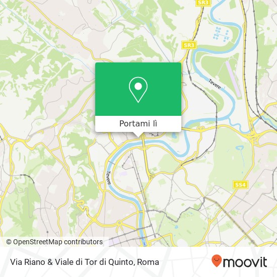Mappa Via Riano & Viale di Tor di Quinto