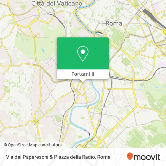 Mappa Via dei Papareschi & Piazza della Radio