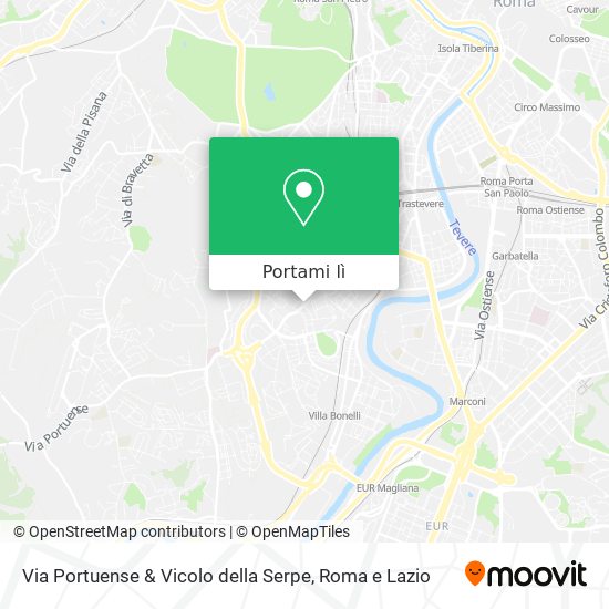 Mappa Via Portuense & Vicolo della Serpe