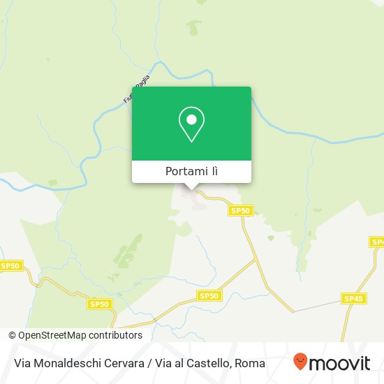 Mappa Via Monaldeschi Cervara / Via al Castello