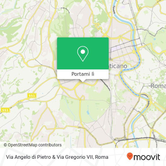 Mappa Via Angelo di Pietro & Via Gregorio VII