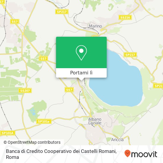 Mappa Banca di Credito Cooperativo dei Castelli Romani