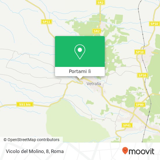 Mappa Vicolo del Molino, 8